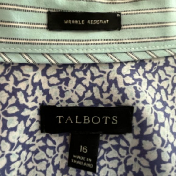 Talbots Misses 16 Wrinkle-Resistant 3/4-Sleeve Floral PERFECT Shirt - Picture 6 of 6